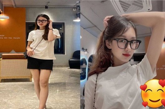 Nguyen Thi Ngoc sugou obedientemente o longo cuco do jovem convidado